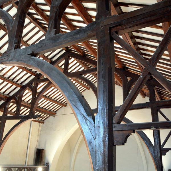 Manresa.-Església Vella de Mossèn Vidal o Sant Josep - Coberta amb una encavallada de fusta (11/2014)