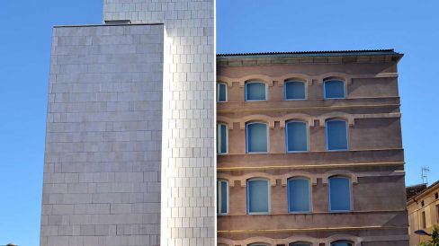 Manresa.- Fàbrica Balcells, de tipologia industrial anglesa. - Actualment acull l'escola de Música (8/2014)