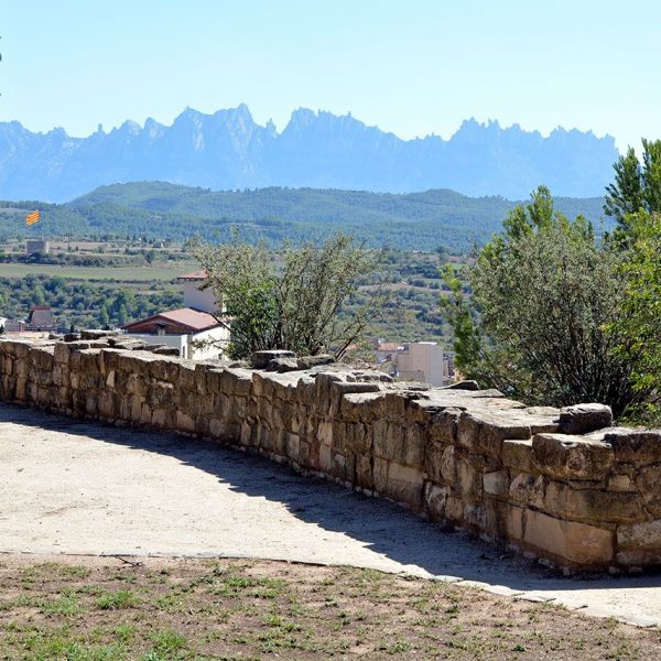 Manresa.- Castell, conegut com Parc Puigterrà amb restes de muralles que podrien correspondre a l’antic castell medieval de Manresa (8/2014)