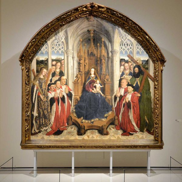 Barcelona.- Ajuntament. Capella del Bon Consell - Taula de la Mare de Déu dels Consellers, S. XV de Lluis Dalmau (MNAC) (10/2017)