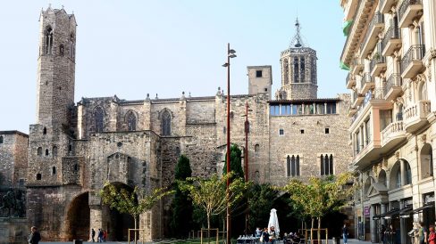 Barcelona.- Capella gòtica de Santa Àgata, del 1302. Era la capella del Palau Reial Major i es va construir sobre la muralla romana (10/2016)