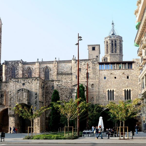 Barcelona.- Capella gòtica de Santa Àgata, del 1302. Era la capella del Palau Reial Major i es va construir sobre la muralla romana (10/2016)