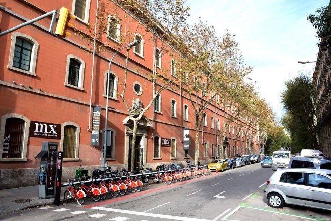 Barcelona.- Convent de Sant Agustí Vell, construït a partir de 1349 (Museu de la Xocolata). Després de la guerra de Successio va ser convertit en caserna (12/2014)