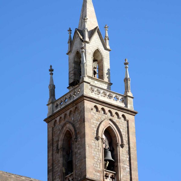 Barcelona.- Església de la Concepció - Campanar de l'església de S. Miquel enderrocada el 1870 per les obres d'ampliació de l'Ajuntament (11/2016)