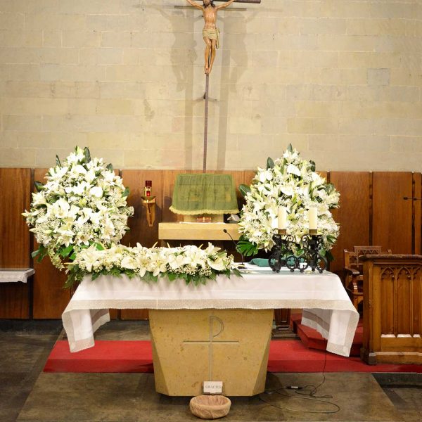 Barcelona.- Església gòtica de la Concepció, S. XV. Capella del Santíssim adossada al claustre, consta de tres naus i estil neogòtic (11/2016)