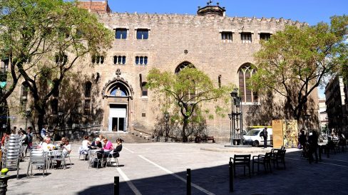 Barcelona.- Església Sant Pere de les Puel·les. Era un monestir benedictí abandonat el 1835. La seva comunitat viu en un nou monestir al carrer Anglí (5/2014)