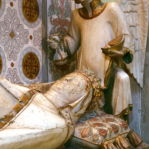 Barcelona.- Monestir gòtic de Pedralbes, fundat l'any 1327. Sepulcre de la reina Elisenda de Montcada situat en el presbiteri (8/2005)