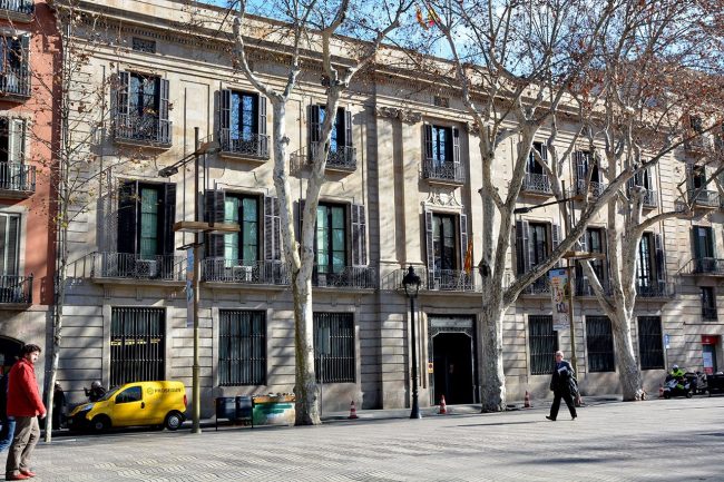 Barcelona.- Palau Marc, edifici de finals del S. XVIII, restaurat i adaptat com seu de la Conselleria de Cultura de la Generalitat de Catalunya(1/2015)