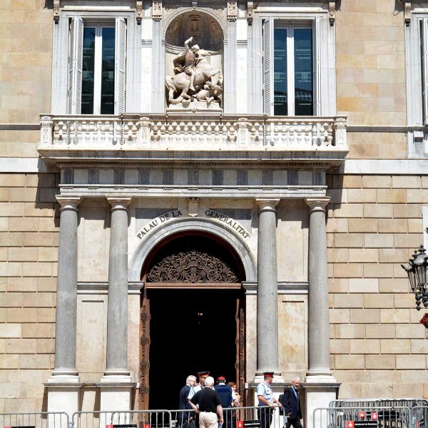 Barcelona.- Palau de la Generalitat- Es la Seu del Govern Autonòmic de Catalunya. Façana renaixentista de Pere Blai del 1596 (5/2015)