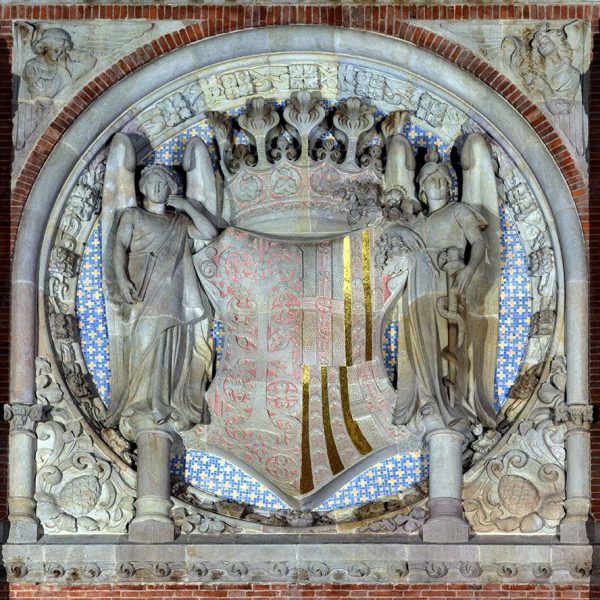 Barcelona.-Hospital de la Sta. Creu i S. Pau. Excepcional conjunt d'edificacions modernistes de pavellons construïdes per Lluis Domènch i Montaner i pel seu fill Domènech Roura (11/2014)