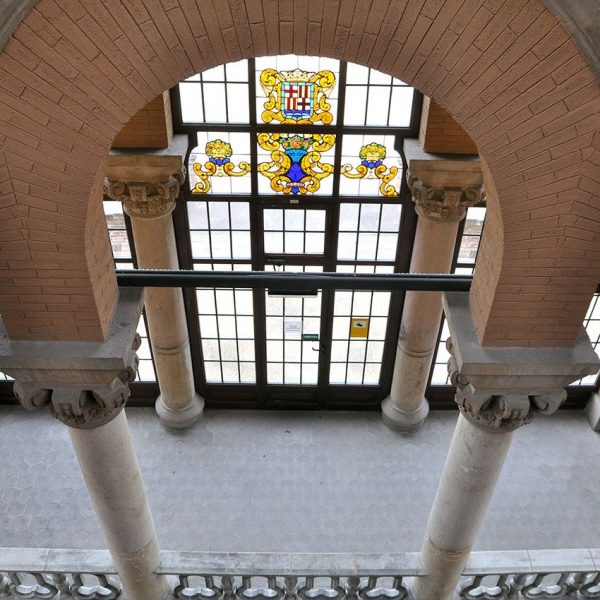 Barcelona.-Hospital de la Sta. Creu i S. Pau, construït per Lluis Domènch i Montaner i pel seu fill Domènech Roura - Casa de Convalescència (5/2012)