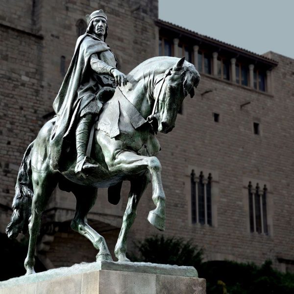 Barcelona.- Estàtua de Ramon Berenguer III (Rodez 1082-Barcelona 1131) Va ser comte de Barcelona després de succeïr al seu pare Ramon Berenguer II (12/2016)