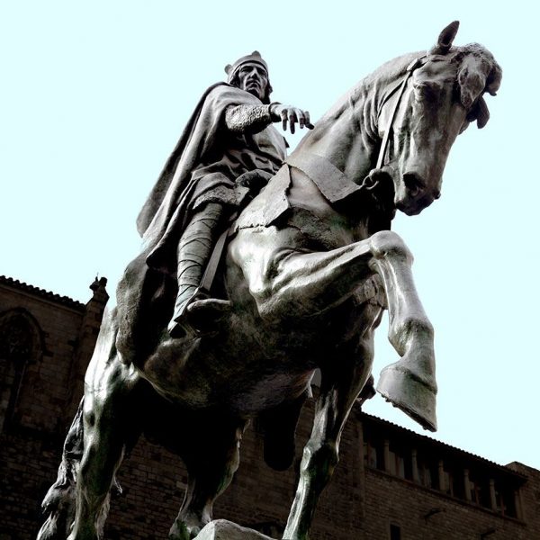 Barcelona.- Estàtua de Ramon Berenguer III (Rodez 1082-Barcelona 1131) Va ser comte de Barcelona després de succeïr al seu pare Ramon Berenguer II (12/2016)