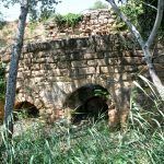 Montblanc.- Molí Xic en ruïnes malmès per les riuades a on encara es poden veure els desguassos de les turbines hidràuliques (6/2015)
