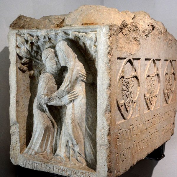 Girona.- Església de Sant Pere de Galligants, S. XII. Carreu de pedra del S. XIV (Museu d'Art de Girona) (1/2017)