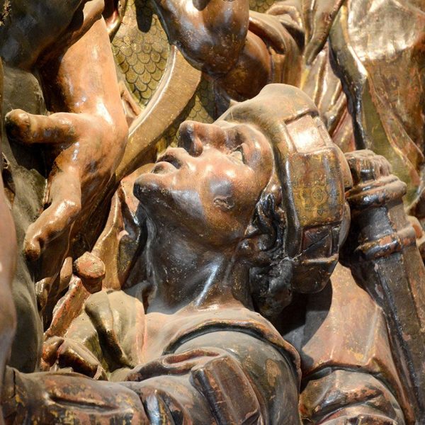 Girona.- Capella de l'hospital de Santa Caterina. Retaule de Sant Sebastià de Josep Tramulles del 1652 (Museu d'Art de Girona) (2/2017)