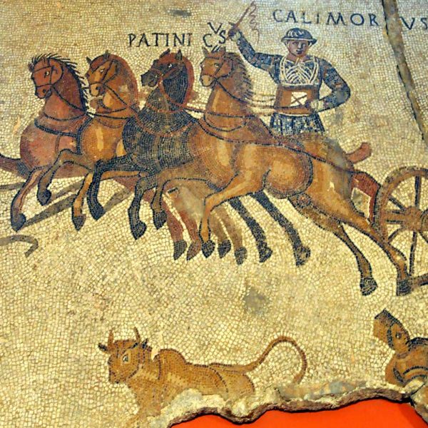 Girona.- Museu d’Història de Girona. Mosaic procedent de Can Pau Birol (11/2013)