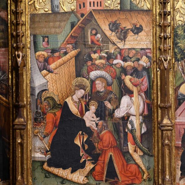 Lleida.- Casa de la Vila. Sala de sessions. Altres taules del retaule de la Verge dels Paers (1451-1454) (9/2020)