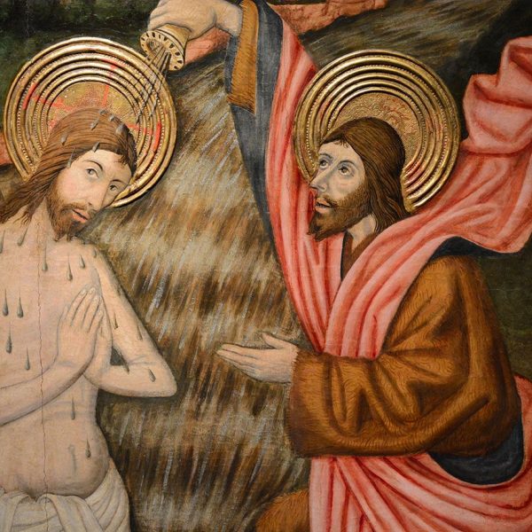 Lleida.- Església de Sant Joan. Detall d'un compartiment del retaule atribuïts a Pere Garcia Benavarri (1473-1482) (Museu de Lleida) (9/2018)