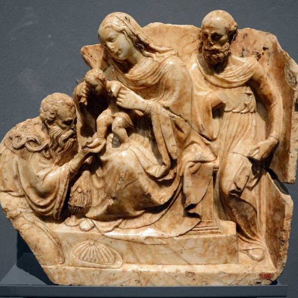 Lleida.- Església de Sant Joan. Relleu de l'Epifania de l'antiga església de Sant Joan atribuït a Damià Forment (1525-1530) (Museu de Lleida) (9/2018)