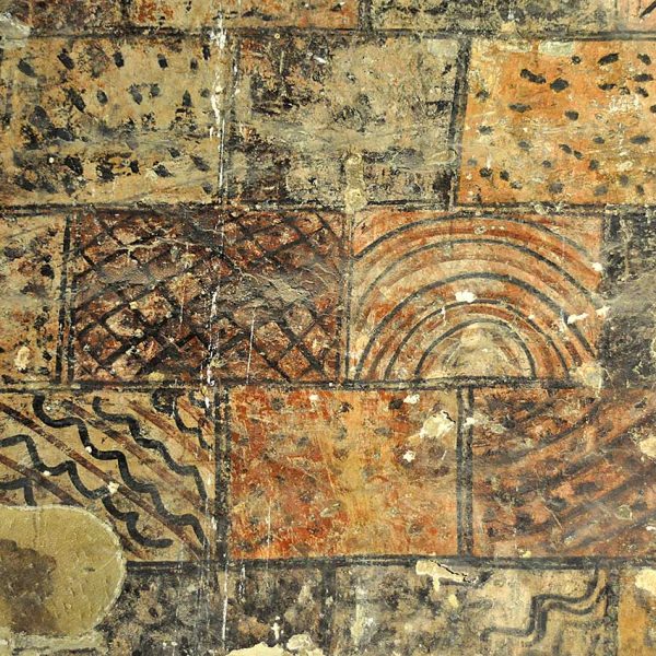 Lleida.- Església romànica de Santa Maria del castell, S. XII. Algunes pintures murals del S. XIII que s'han conservat fins avui dia (5/2010)