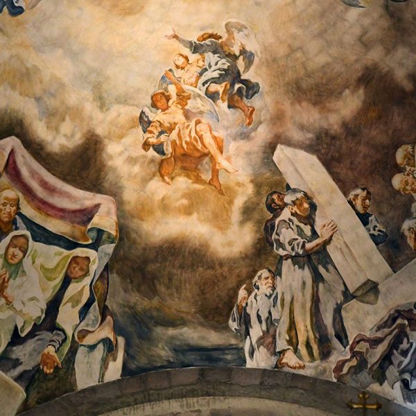 Lleida.- Seu Nova, barroca/neoclàssica del S. XVIII. Pintures murals de l'absis de Josep Serrasanta (9/2020)