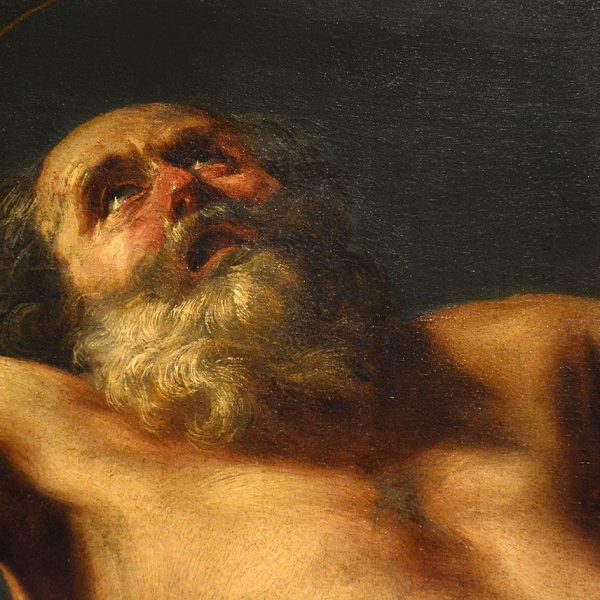 Lleida.- Seu Nova. Detall del Martiri de Sant Andreu atribuït a Claude Vignon (Museu de Lleida) (9/2018)