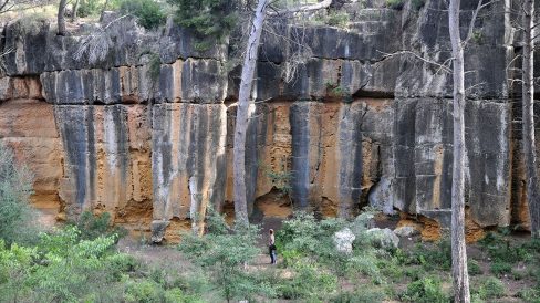 Tarragona.- Pedrera romana del Mèdol. Depressió artificial deguda a l’extracció de roca en època romana calculada en uns 30.000 m3. de pedra (10/2012)