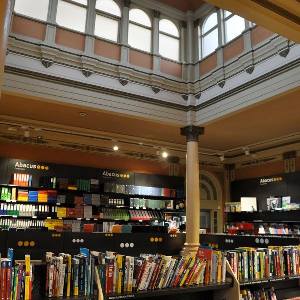Terrassa.- Gran Casino d’estil eclèctic del 1920 – Interior de l’edifici ocupat actualment per una franquícia de la Cooperativa Abacus (10/2012)