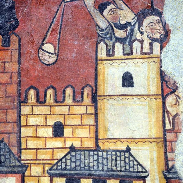 Barcelona.- Palau Aguilar, S. XII/XV. Pintures de la Conquesta de Mallorca, S. XIII localitzades en els anys 60 del S. XX i dipositades al MNAC (10/2017)