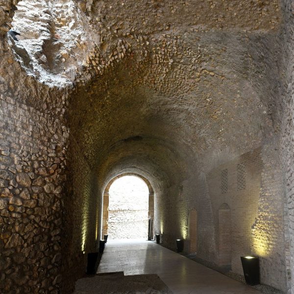 Tarragona.- Circ romà - Volta de Sant Ermenegild de 100 Mts. de longitud amb sis espais menors a la banda occidental de forma radial seguint la corba del circ (3/2022)
