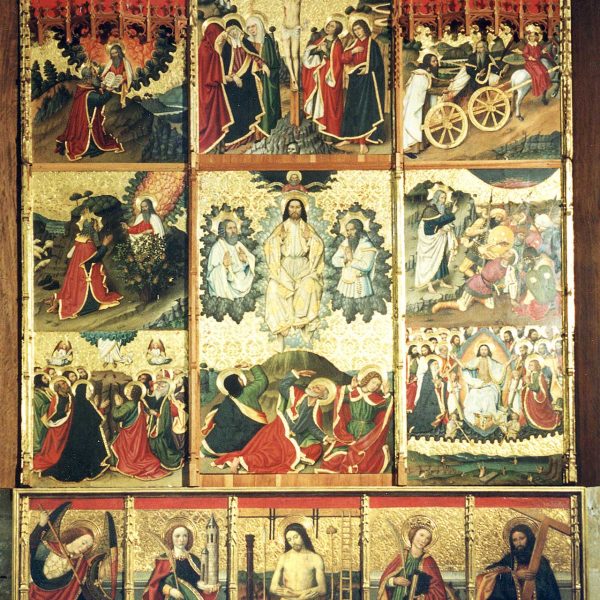 Tortosa.- Catedral de Santa Maria – Retaule de la Transfiguració del S. XV en un principi atribuït a Jaume Huguet però actualment a Rafael Vergós i Pere Alemany (2/2003)