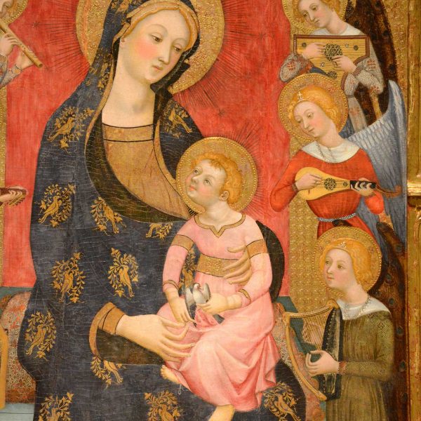 Tortosa.- Catedral de Santa Maria,- Taula del retaule de la Mare de Déu de Pere Serra cap 1385 (MNAC) (2/2018)