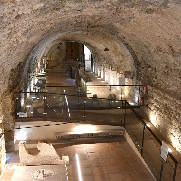 Tortosa.- Catedral de Santa Maria – Sala del Prior, correspon al subterrani de l’alberg del Prior Major, S.XII/XIII que fou enderrocat al construir la capella de la Verge de la Cinta (7/2022)