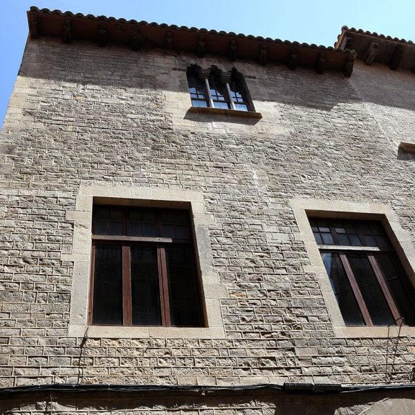 Tortosa.- Palau gòtic Despuig dels S. XV/XVI de planta baixa, entresol, pis i golfes que comparteix façana amb el palau Oriol. Acull la Biblioteca Provincial de la Diputació (7/2022)