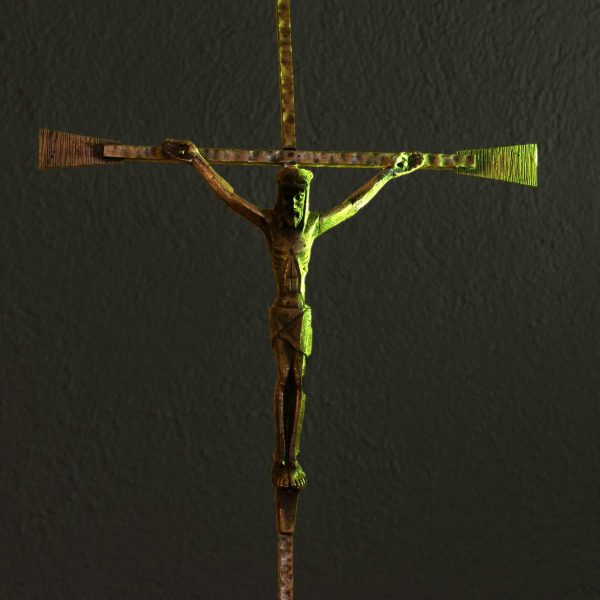 Tortosa.- Ermita del Coll de l’Alba, S. XII – Sant Crist processional de forja sense dades documentals (7/2012)