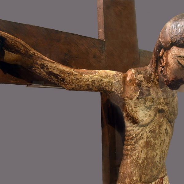 Manresa.- Museu Històric de la Seu inaugurat l’any 1934 – Crist romànic de fusta policromada del S. XII d'autor desconegut (1/2024)