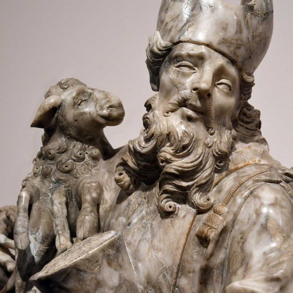 Manresa.- Museu de Manresa – Sales expositives del primer pis dedicades al barroc – Detall de la imatge de Aaron de Josep Sunyer Raurell entre 1718 i 1730 (4/2024)