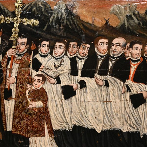 La Seu d'Urgell.- Catedral de Santa Maria, S. XII – Translació (Ben escrit) del cos de fra Ponç de Planès atribuït al Mestre Çanou (1600) (Museu Diocesà d’Urgell) (2/2025)