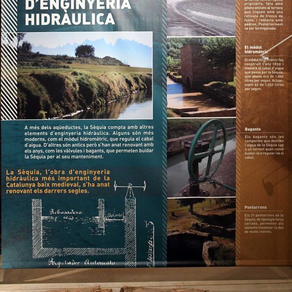 Manresa.- Museu de l’Aigua i del Tèxtil de Manresa situat als antic dipòsits d’aigua – Secció de l’aigua – La Sèquia una obra d’enginyeria hidràulica medieval (10/2025)