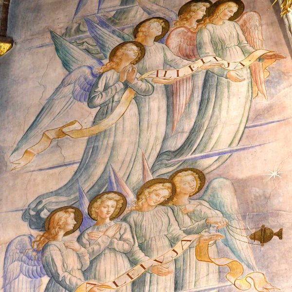 Terrassa.- Catedral del Sant Esperit del 1574 – Pintures murals de l’absis realitzades al fresc pel pintor Antoni Vila Arrufat als anys 40 del S. XX (2/2026)