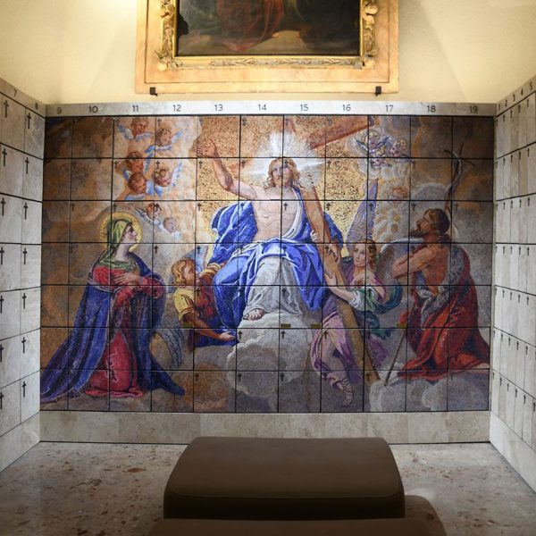 Terrassa.- Catedral del Sant Esperit del 1574 – Espai Memorial de la Catedral beneïda l’any 2017 amb l’escena de l’Ascensió de Jesús feta de tessel·les (1/2026)